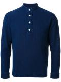 waffle knit henley top