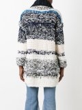 striped chunky knit cardigan