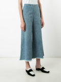 wide-leg cropped jeans