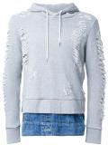 layered detail hoodie