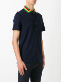 striped collar polo shirt