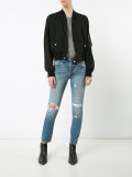 distressed straight-leg jeans 