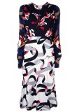 multi print dress