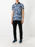 floral print polo shirt