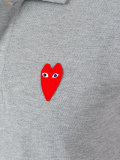 elongated heart polo shirt