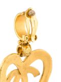 CC heart logo clip-on earrings