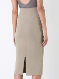 crepe knit slit back skirt
