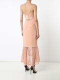 cut-off detailing mid dress