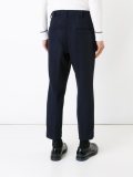 pin detail cropped trousers