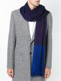 frayed colour block scarf