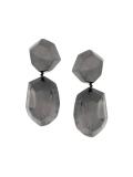 double stone earrings