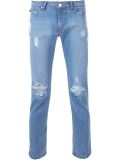 ripped slim-fit jeans