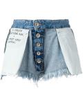 inside out denim shorts 