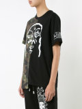 printed pieced T-shirt