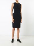 stitching detail fitted dress