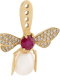 diamond bee lobe earring