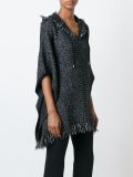 frayed edge hooded jumper