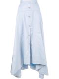 button-down midi skirt