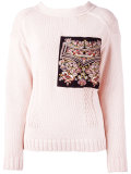 embroidered patch sweater