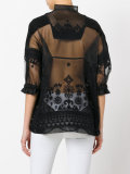 Tribal organza back knitted top