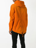 Badge patch hooded coat