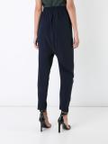 stretch draped front trousers