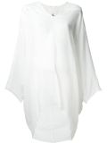 sleeve panel detail v neck dress