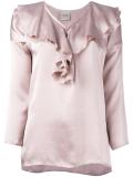 ruffled neck blouse 