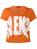 'silence' printed t-shirt