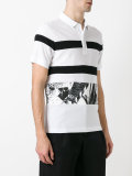 printed trim polo shirt 