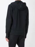 logo print zipped hoodie