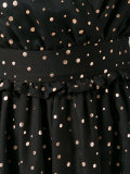 longsleeved polka dot dress