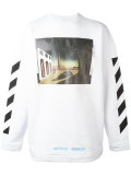 striped sleeves sweatshirt