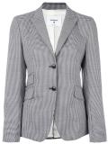 checked single breasted blazer