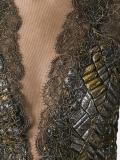 metallic fitted dress