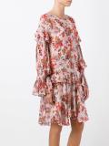 floral print ruffled dress