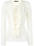 ruffled neckline top