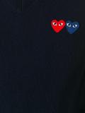 brand logo V neck jumper