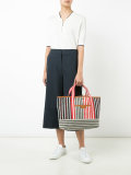 striped tote