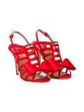 bow-embellished cage sandals