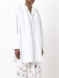 long tie waist shirt