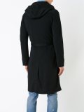 belted hooded coat