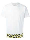 printed trim T-shirt