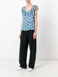 ruffled neck blouse