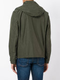 zipped hooded jacket