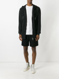 open seam zipped hoodie