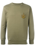 leaf embroidered sweatshirt