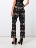 floral embroidered trousers