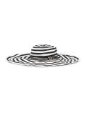 striped wide-brim hat 