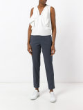polka dot print trousers